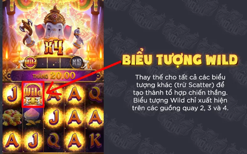 Biểu tượng wild Ganesha Gold