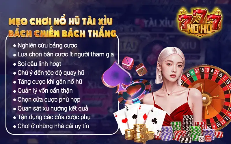 Mẹo chơi nổ hũ tài xỉu 